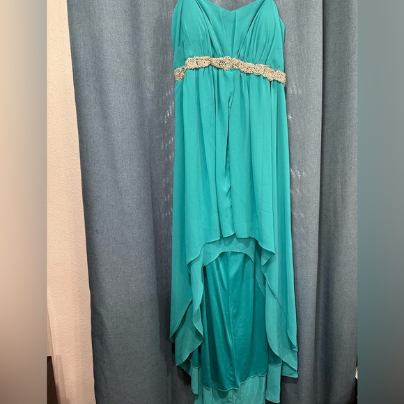 Wedding guest, formal dress, special occasion high low 3XL Teal dress - Picture 1 of 16